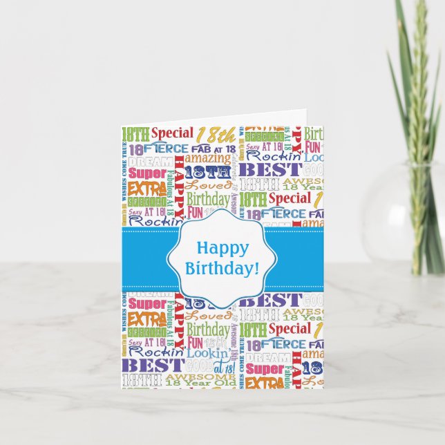 Unique And Special 18th Birthday Party Gifts Card (Front)