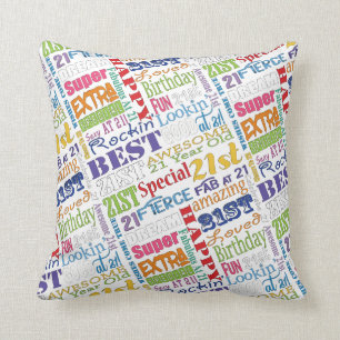 Unique And Special 21st Birthday Party Gifts Cushion