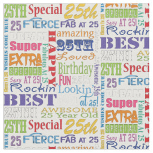 Unique And Special 25th Birthday Party Gifts Fabric