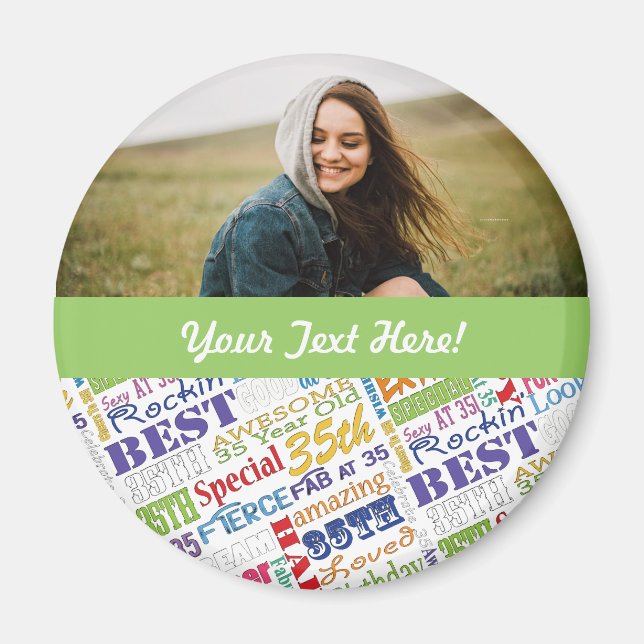 Unique And Special 35th Birthday Party Gifts Magnet (Front)