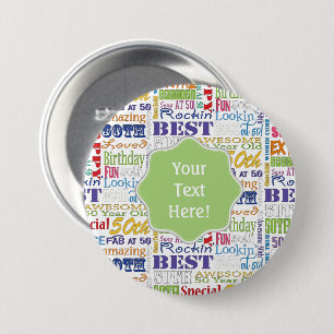 Unique And Special 50th Birthday Party Gifts 7.5 Cm Round Badge