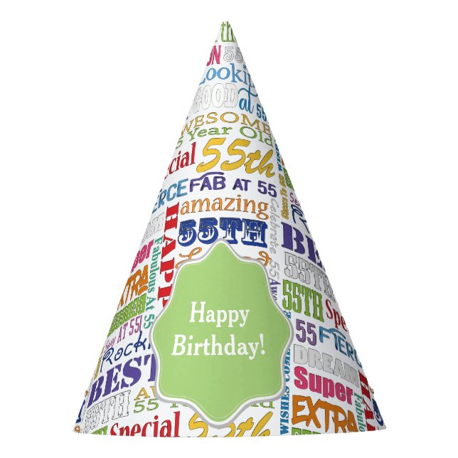 Unique And Special 55th Birthday Party Gifts Hat (Front)