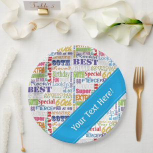 Unique And Special 60th Birthday Party Gifts Paper Plate