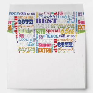 Unique And Special 65th Birthday Party Gifts Envelope