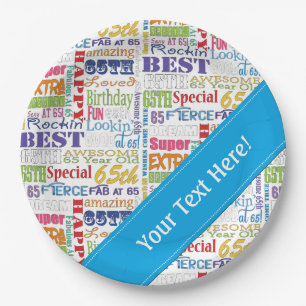 Unique And Special 65th Birthday Party Gifts Paper Plate