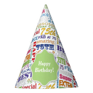 Unique And Special 75th Birthday Party Gifts Party Hat