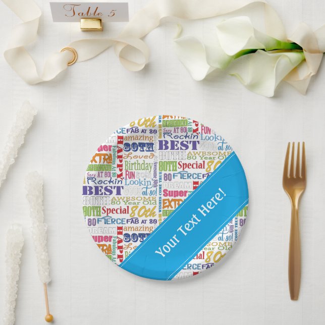 Unique And Special 80th Birthday Party Gifts Paper Plate (Wedding)