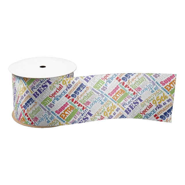 Unique And Special 95th Birthday Party Gifts Satin Ribbon (Spool)