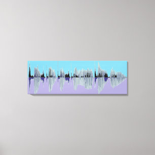 Unique and stylish sound wave music canvas. canvas print