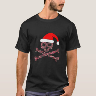 Unique and Viral Christmas Candy Cane Skulls and C T-Shirt