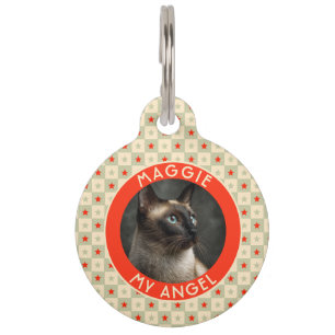 Unique Animal Lover Gift Square Pattern Pet Tag