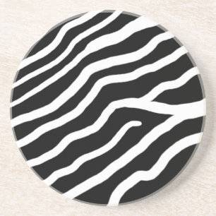 Unique Animal Sandstone Coaster - Zebra Print