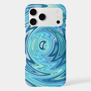 Unique Aqua Turquoise Blue Violet Summer Swirl Art