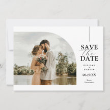 Unique Arched Photo Card Save the Date