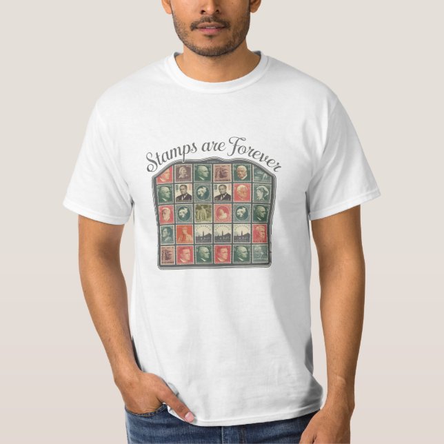 Unique Art for Stamp Lovers T-Shirt (Front)