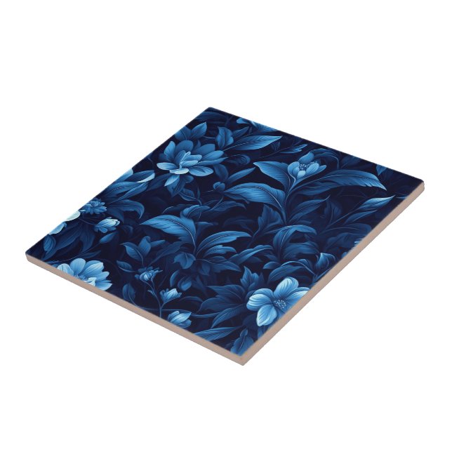 Unique Art Nouveau Rose Tiles  For Durable Floorin (Side)