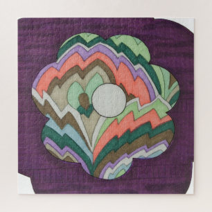 Unique Art Puzzle - Deco Flower - Erin Brie Art