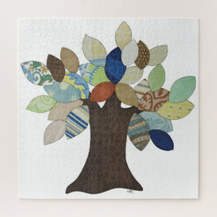 Unique Art Puzzle - Silver Tree - Erin Brie Art