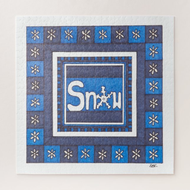 Unique Art Puzzle - Snow  (Vertical)