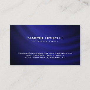 Unique artistic blue contemporary trendy business card