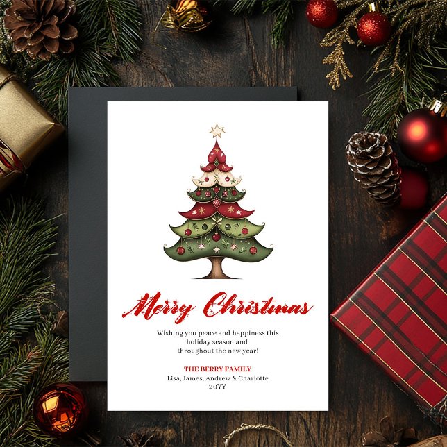 Unique Artistic Christmas Tree Greeting Template (Unique Artistic Christmas Tree Greeting Template)