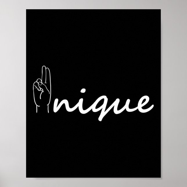 Unique ASL Alphabet American Sing Language ASL Tea Poster (Front)