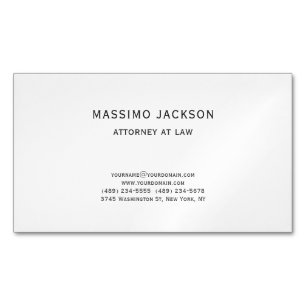 Unique Attorney at Law Simple Magnetic Business Card