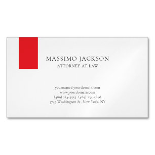 Unique Attorney at Law Simple Magnetic Business Card