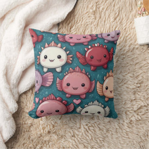 Unique Axolotl Print Cushion