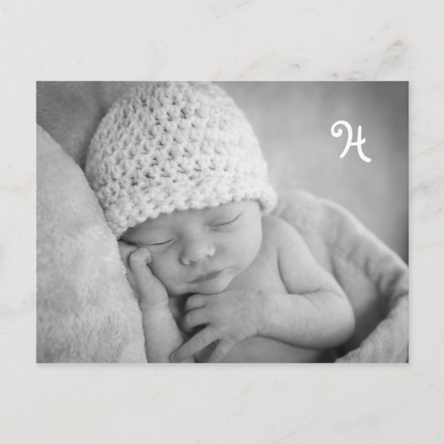 Unique Baby Announcement with photo envelope (Front)