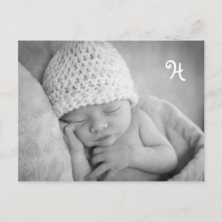 Unique Baby Announcement with photo envelope Postcard