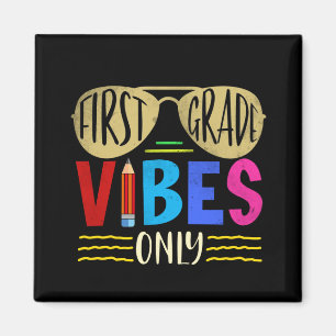 Unique Baby Boys 1st Grade Vibes Back to School Magnet