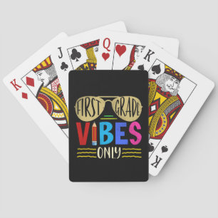 Unique Baby Boys 1st Grade Vibes Back to School Playing Cards