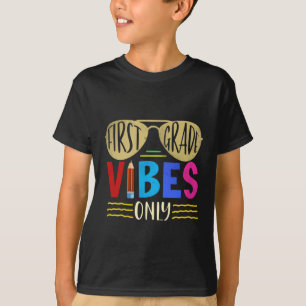 Unique Baby Boys 1st Grade Vibes Back to School T-Shirt