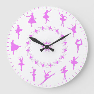 Unique Ballerina Silhouettes Themed Large Clock