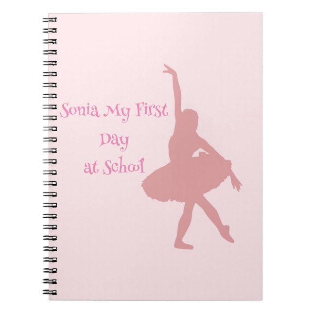 Unique  Ballerina Themed School Notebook (Front)