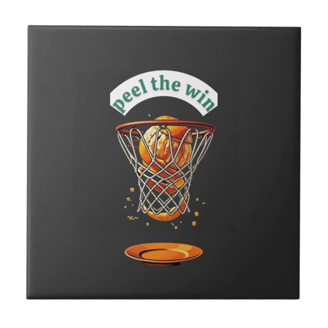 Unique basketball lover gifts peel the win tile (Front)