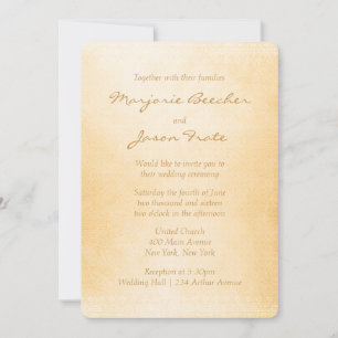 Unique Batik Floral Wedding Invitation Brown