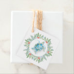 Unique Beach Christmas Watercolor Sea Turtle Favour Tags<br><div class="desc">These beach Christmas gift tags feature a watercolor sea turtle in colourful shades of turquoise,  red and green. A beautiful choice for ocean or tropical themed gifts. To see more seaside designs like this visit www.zazzle.com/dotellabelle

Unique art and design by Victoria Grigaliunas of Do Tell A Belle.</div>