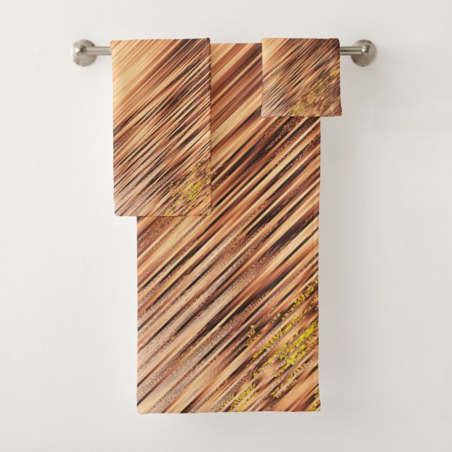 unique, beautiful, colourful, painted pattern a gr bath towel set (Insitu)