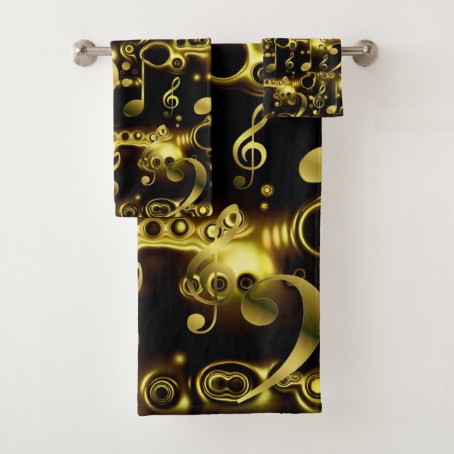 unique, beautiful, colourful, painted pattern a gr bath towel set (Insitu)