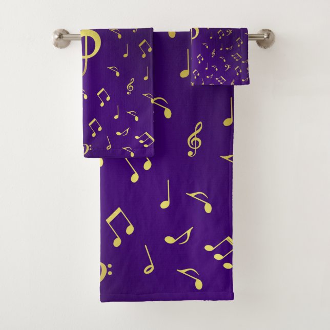 unique, beautiful, colourful, painted pattern a gr bath towel set (Insitu)