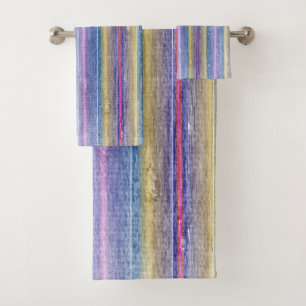 unique, beautiful, colourful, painted pattern a gr bath towel set