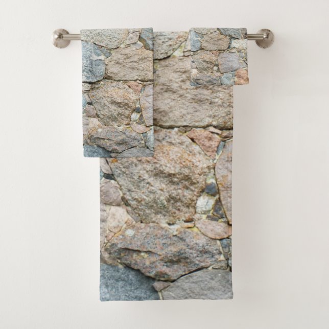 unique, beautiful, colourful, painted pattern a gr bath towel set (Insitu)