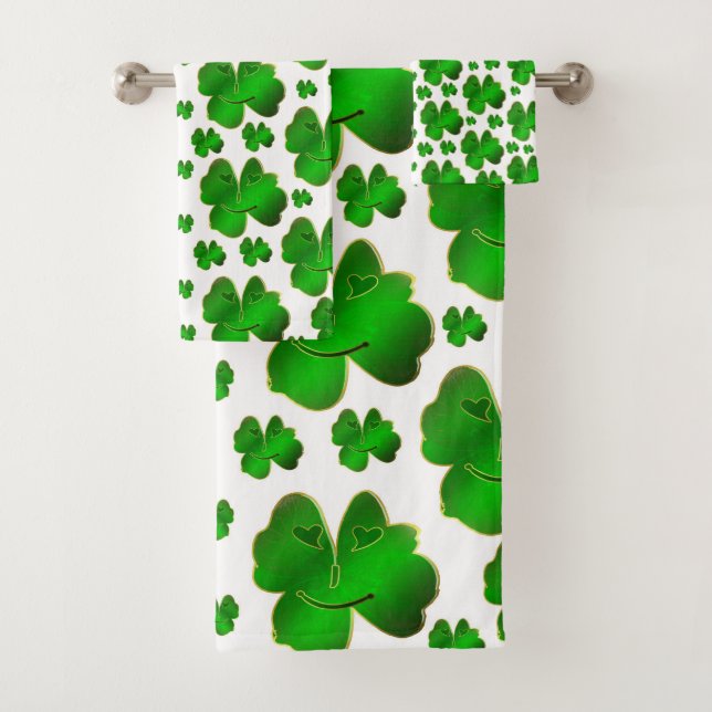 unique, beautiful, colourful, painted pattern a gr bath towel set (Insitu)