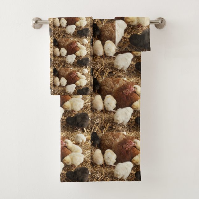 unique, beautiful, colourful, painted pattern a gr bath towel set (Insitu)