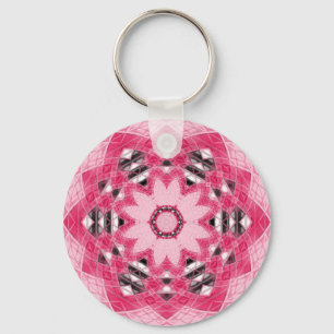 unique beautiful flower mandala design key ring