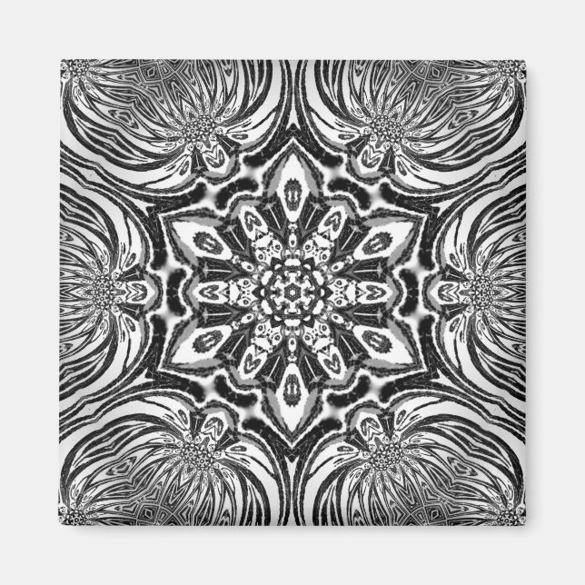 unique beautiful flower mandala design magnet (Front)