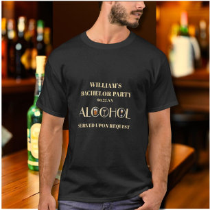 Unique Beer Wine Martini Bachelor Party T-Shirt