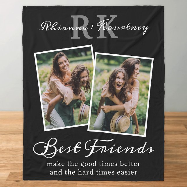 Unique Best Friends Photo Fleece Blanket (Creator Uploaded)